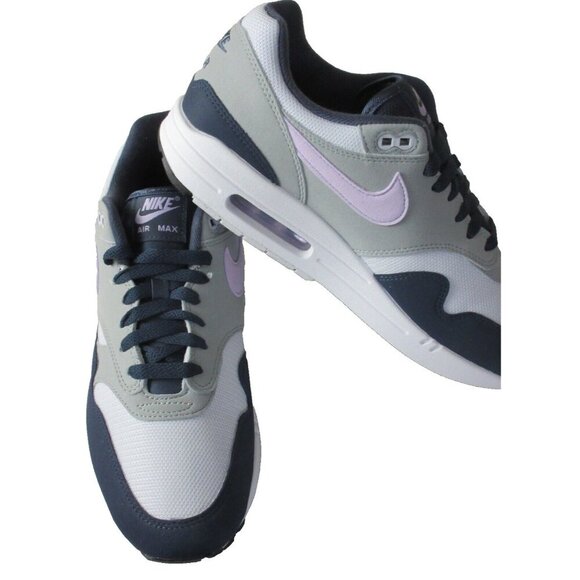 Nike Men's Air Max 1 Running Training Shoes Football Grey Lilac Purple Sizes NIB - Picture 4 of 5